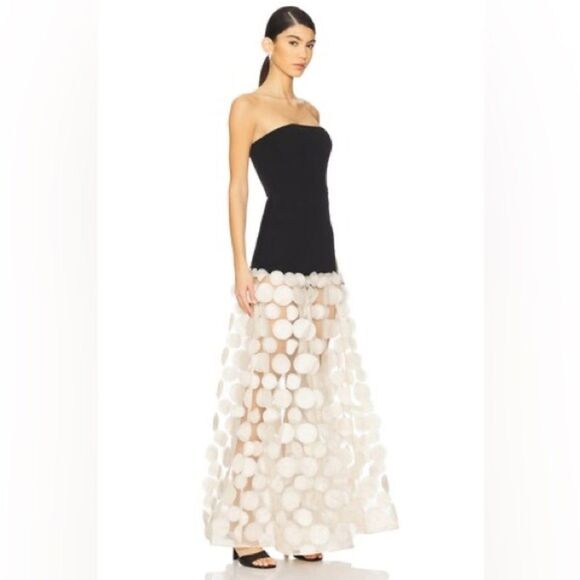 NWOT BRONX AND BANCO Harper Strapless Black and Beige Gown - Picture 5 of 16